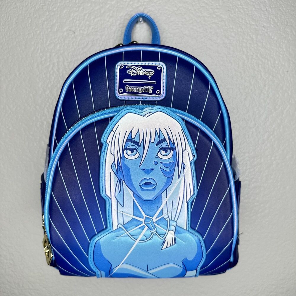 Disney Loungefly Atlantis Kida Glow In The Dark Blue Mini Backpack New NWT